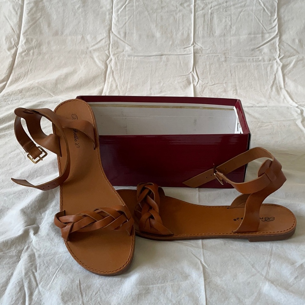 NBW Brown Sandals with Ankle Strap
